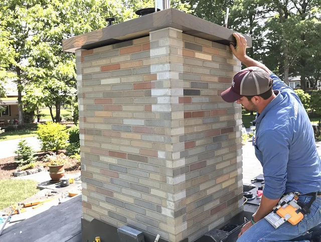 Aliso Viejo Chimney Sweep completing a modern chimney remodel in Aliso Viejo, CA
