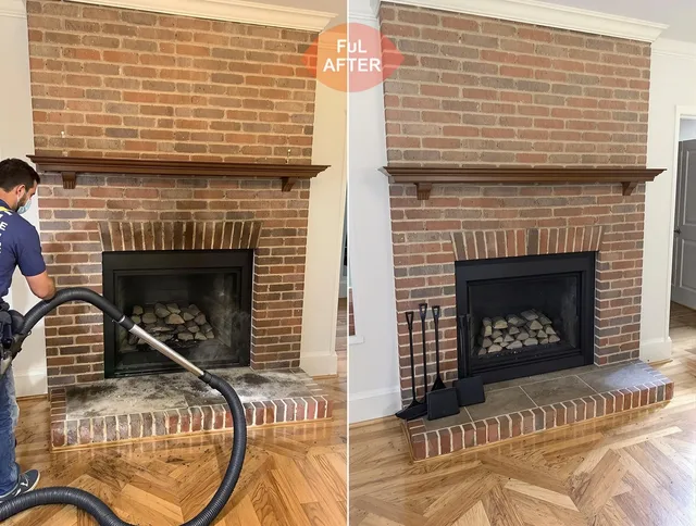 Aliso Viejo Chimney Sweep carefully sanitizing a fireplace in Aliso Viejo, CA