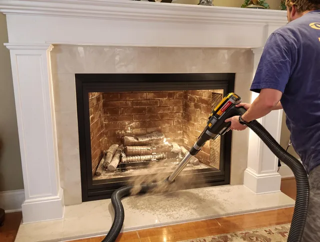Fireplace cleaning performed by Aliso Viejo Chimney Sweep in Aliso Viejo, CA