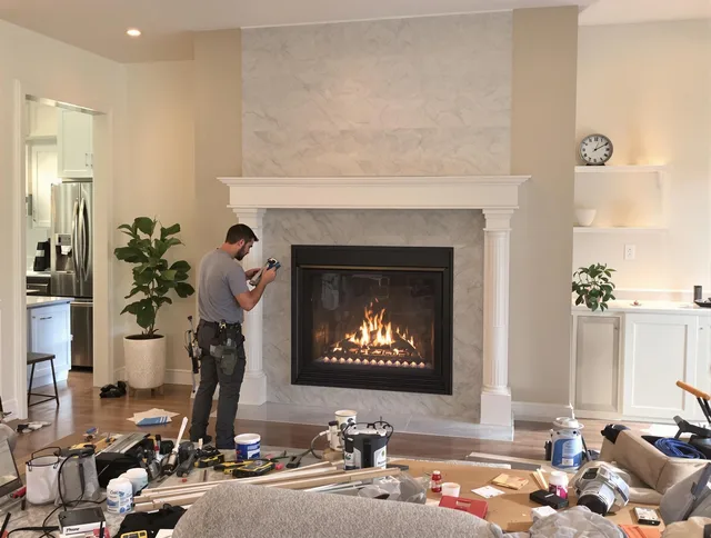 Newly installed fireplace by Aliso Viejo Chimney Sweep in Aliso Viejo, CA